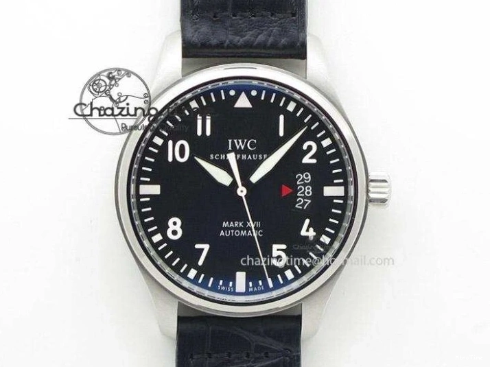 MIROTIME 0210 Pilot Mark XX IW328201 ZF 1:1 Best Edition Black Dial on Black Leather Strap A Affordable 7028